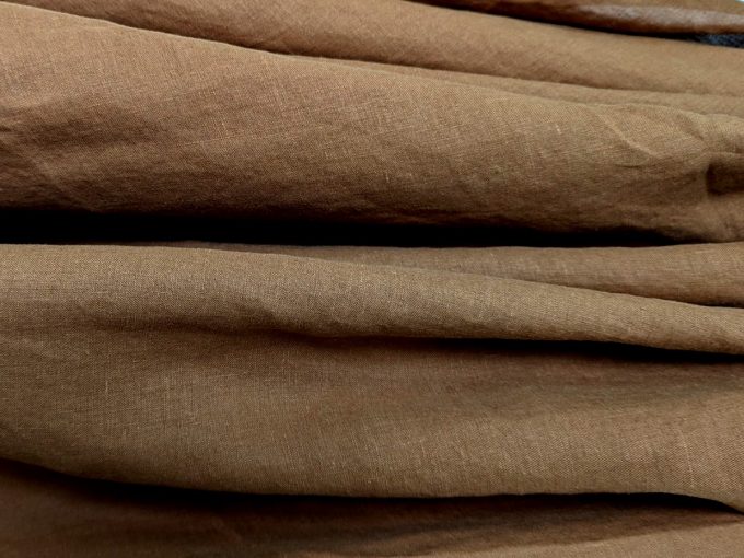 Luxurious brown hemp linen, buy direct