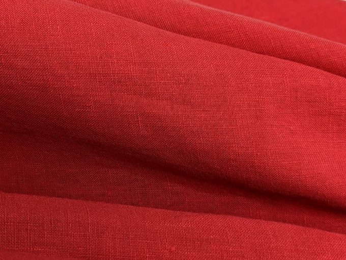 Luxurious red hemp linen, buy direct