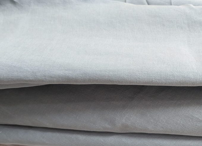 Luxurious grey hemp linen